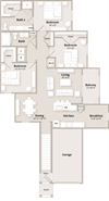 C2 Floorplan C2 floorplan which is a 3 bedroom, 2 bath apartment